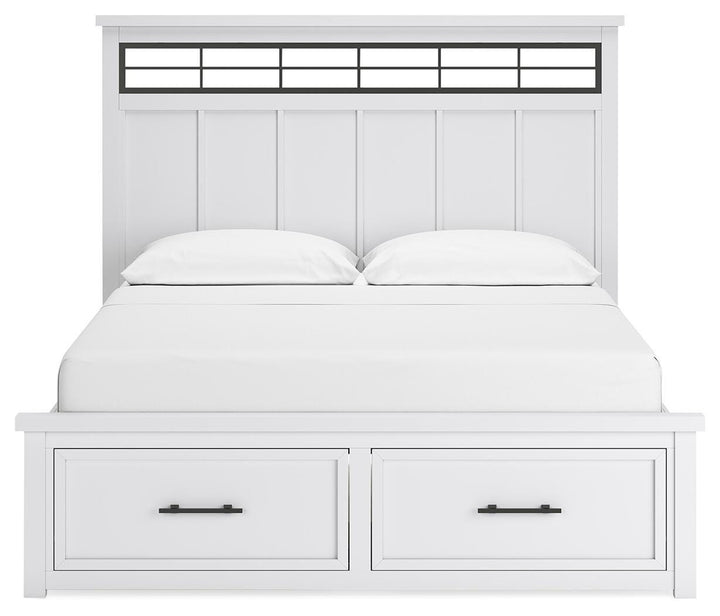 Ashbryn California King Panel Storage Bed - White (5)