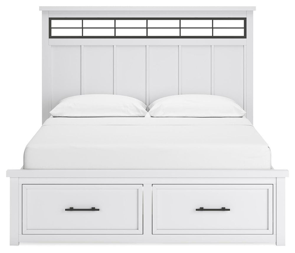 Ashbryn California King Panel Storage Bed - White (5)