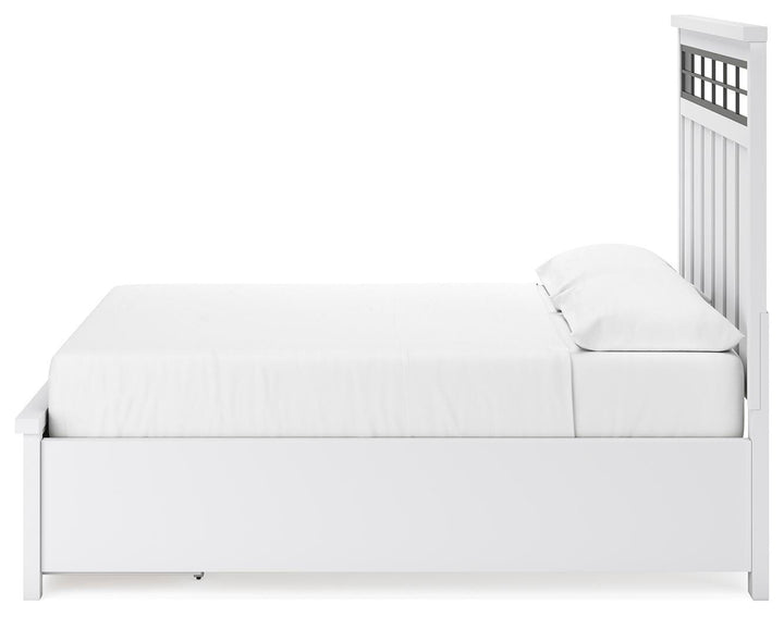 Ashbryn California King Panel Storage Bed - White (7)