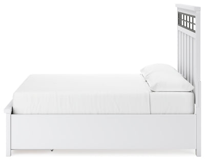Ashbryn California King Panel Storage Bed - White