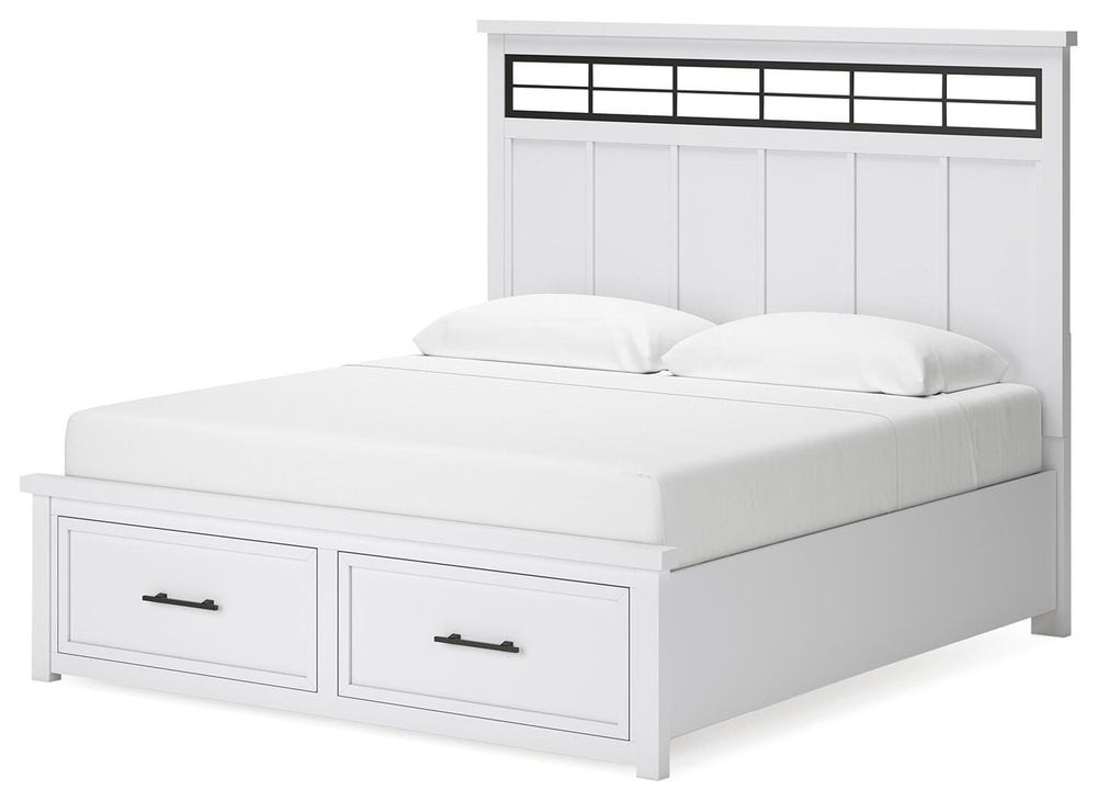 Ashbryn King Panel Storage Bed - White (4)