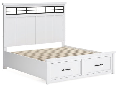 Ashbryn King Panel Storage Bed - White