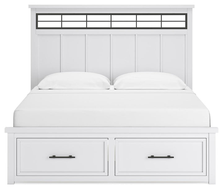 Ashbryn King Panel Storage Bed - White (6)