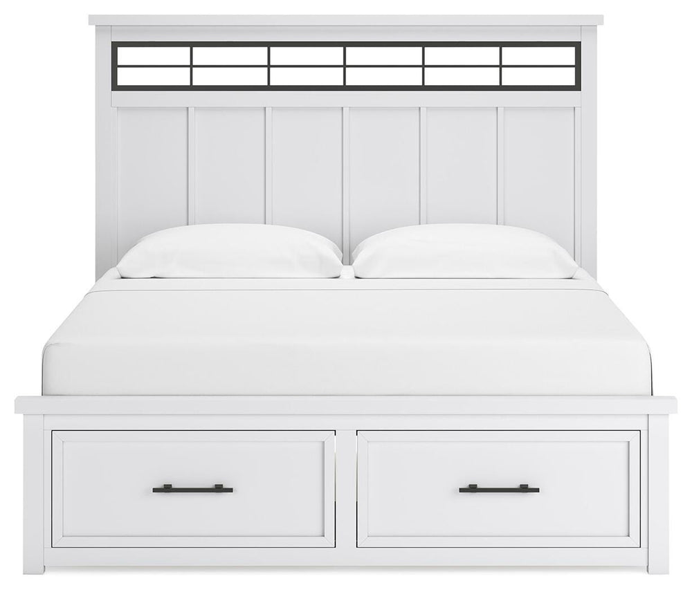 Ashbryn King Panel Storage Bed - White (6)