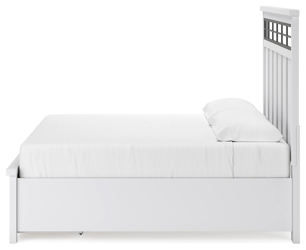 Ashbryn King Panel Storage Bed - White (7)