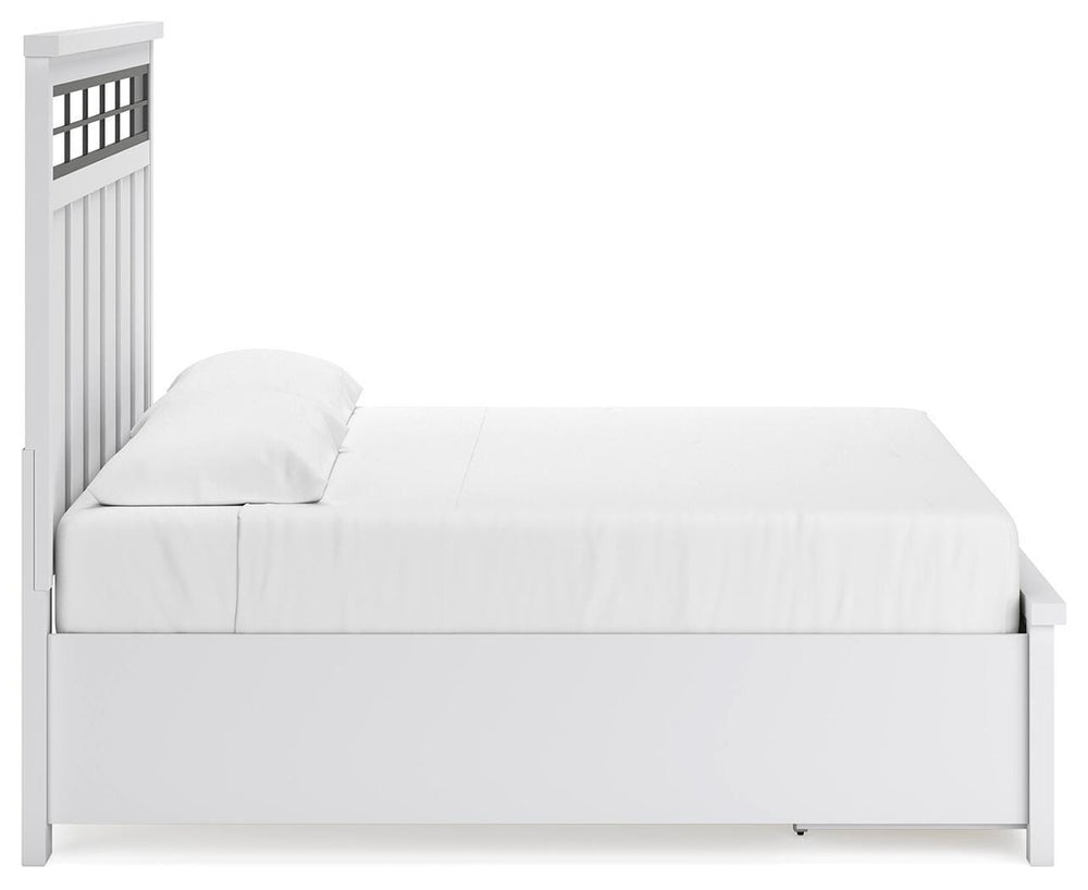 Ashbryn King Panel Storage Bed - White (8)