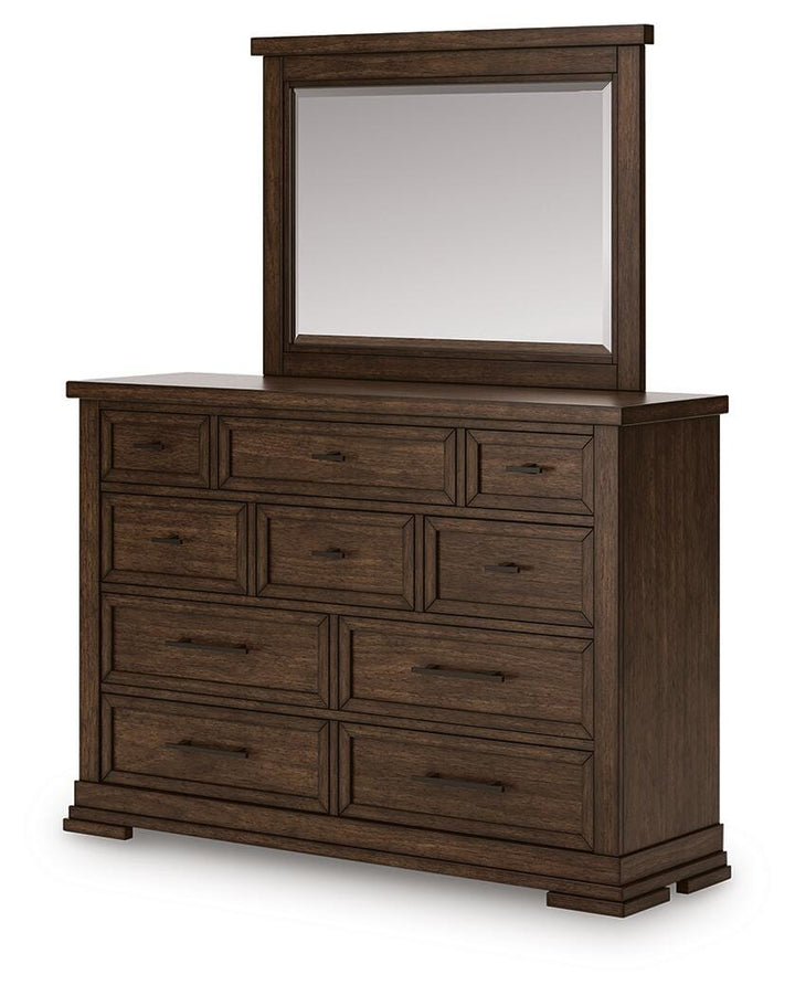 Taffenbrook Queen Panel Storage Bed, Dresser and Mirror (8)