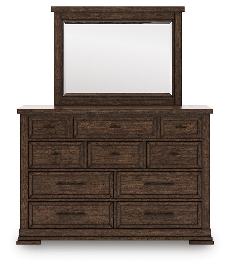 Taffenbrook Dresser and Mirror - Light Brown (3)