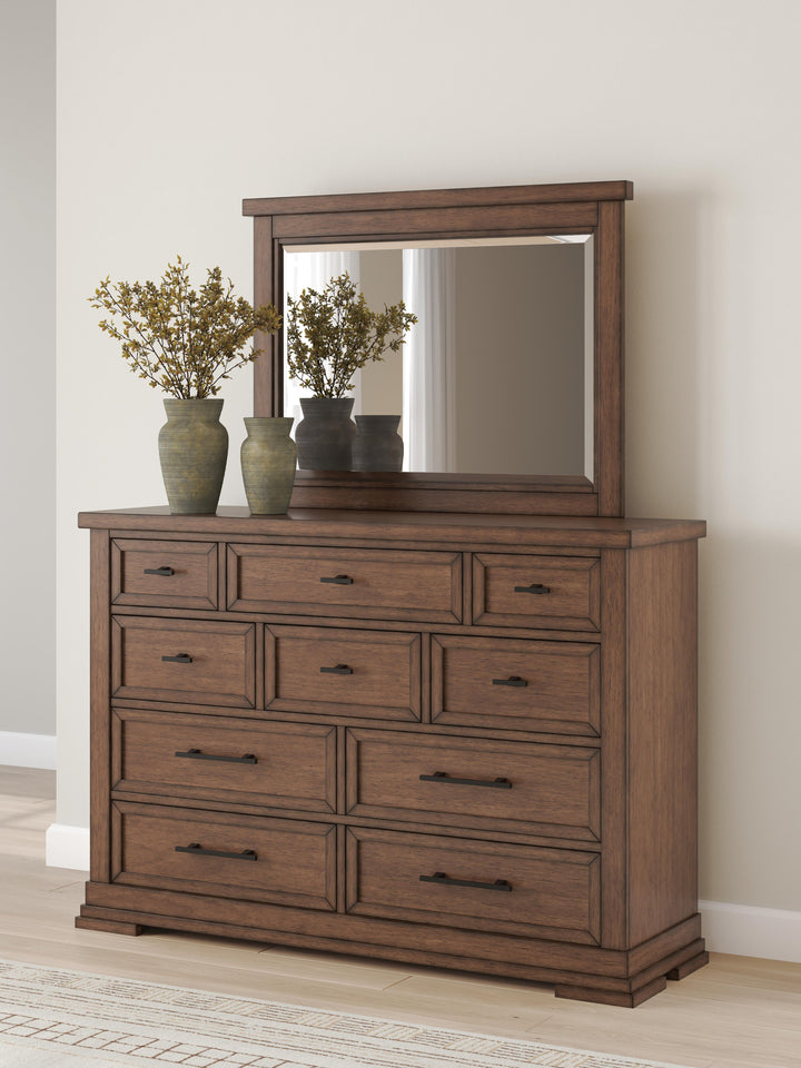 Taffenbrook Queen Panel Storage Bed, Dresser and Mirror (16)