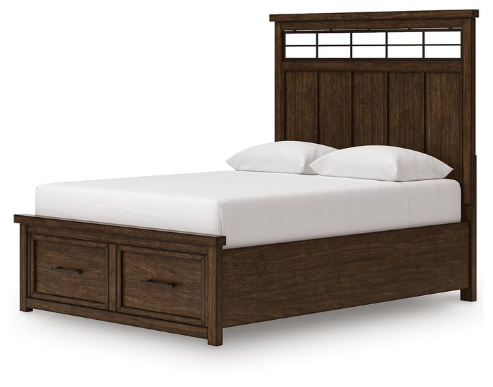 Taffenbrook Queen Panel Storage Bed - Light Brown (5)