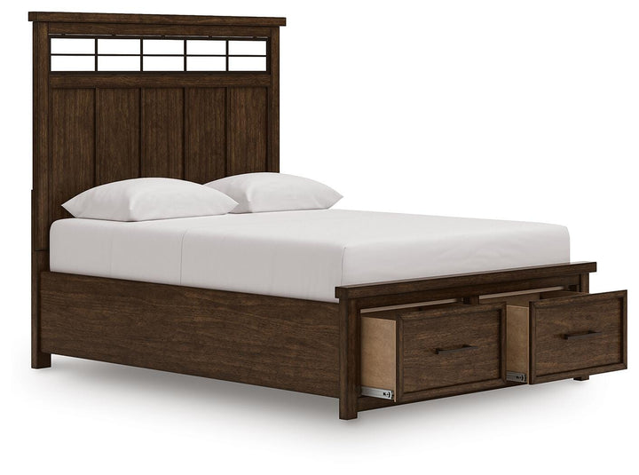 Taffenbrook Queen Panel Storage Bed - Light Brown (3)