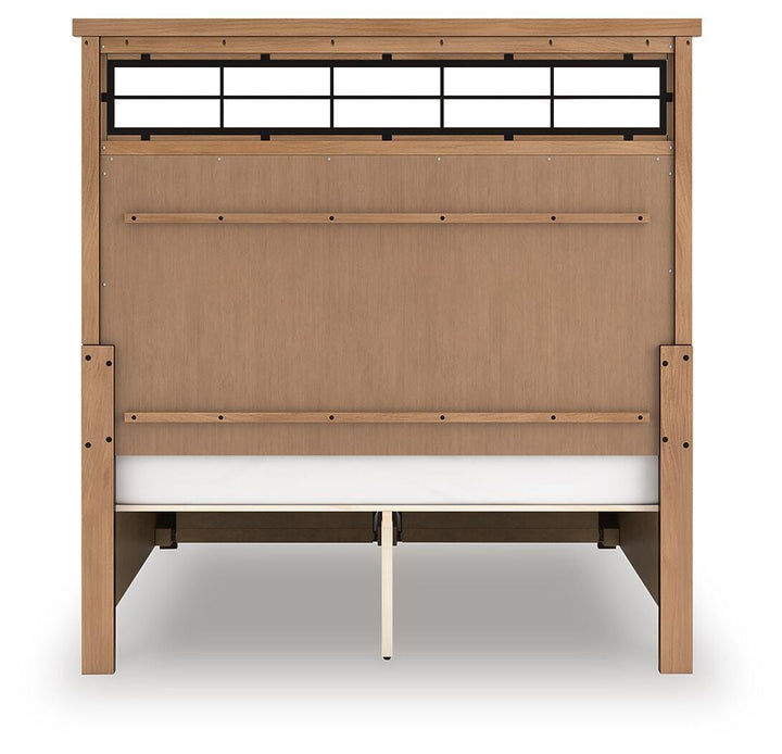 Taffenbrook Queen Panel Storage Bed - Light Brown (8)
