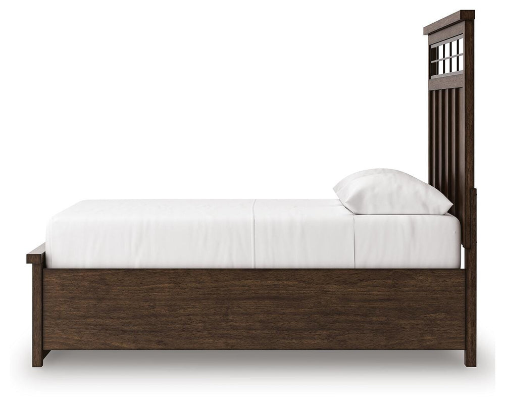 Taffenbrook Queen Panel Storage Bed - Light Brown (9)