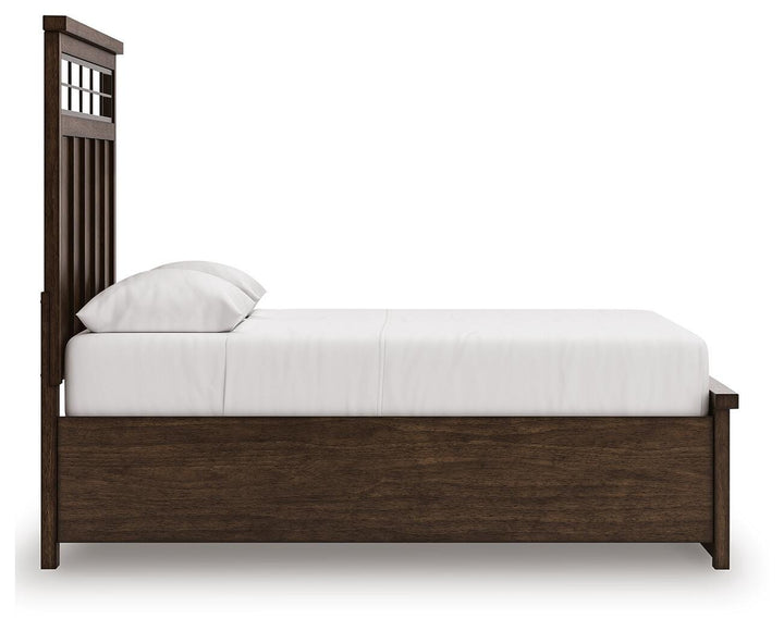 Taffenbrook Queen Panel Storage Bed - Light Brown (7)