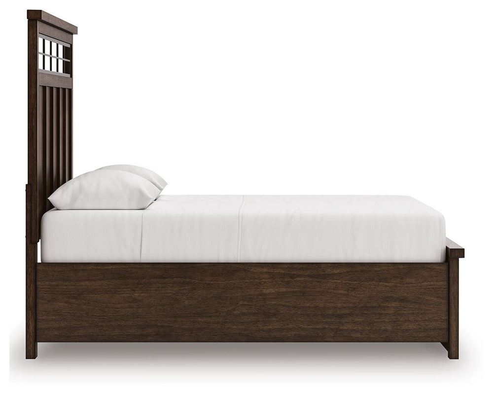 Taffenbrook Queen Panel Storage Bed - Light Brown (7)