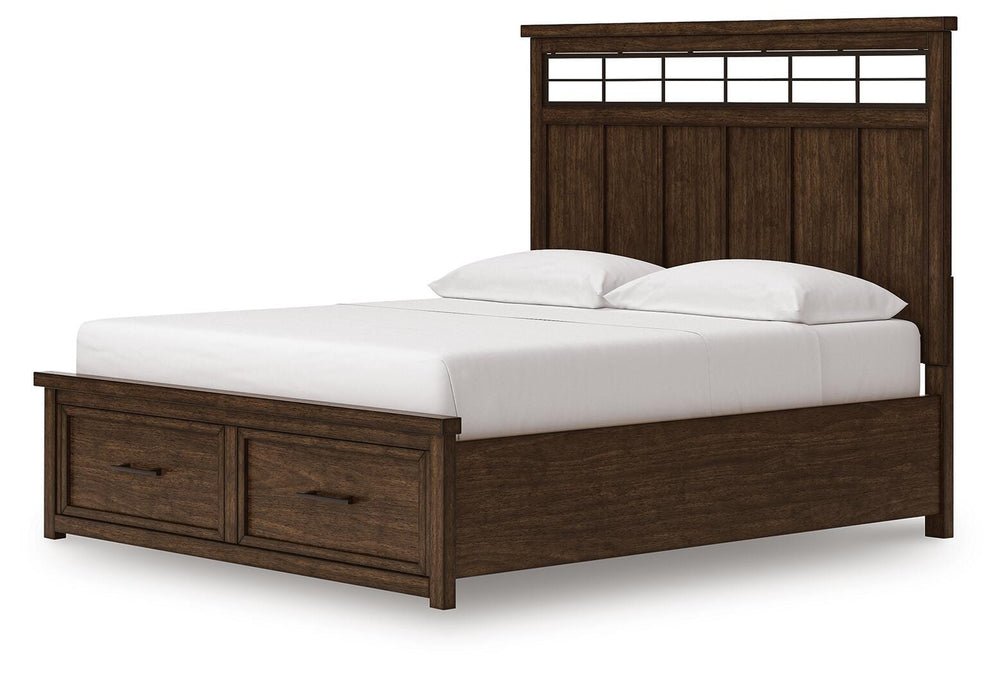 Taffenbrook California King Panel Storage Bed - Light Brown (6)