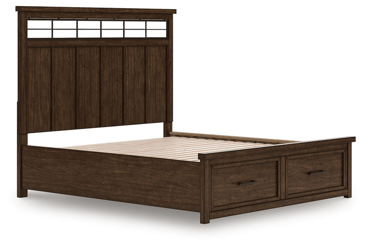 Taffenbrook California King Panel Storage Bed - Light Brown (4)