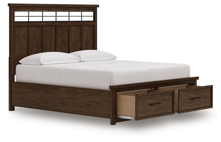 Taffenbrook California King Panel Storage Bed - Light Brown (3)