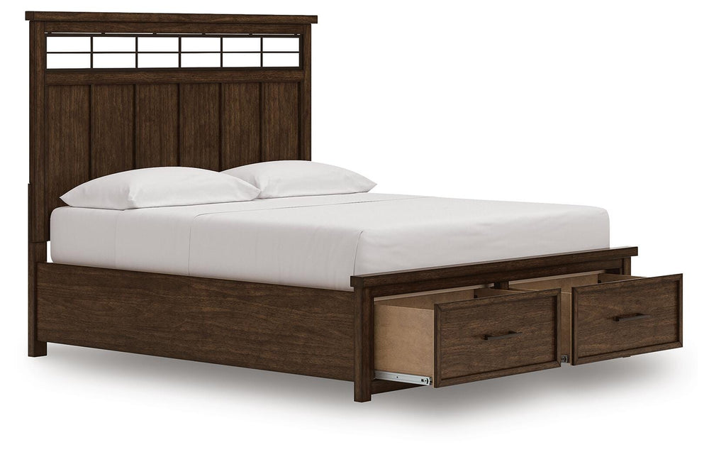 Taffenbrook California King Panel Storage Bed - Light Brown (3)