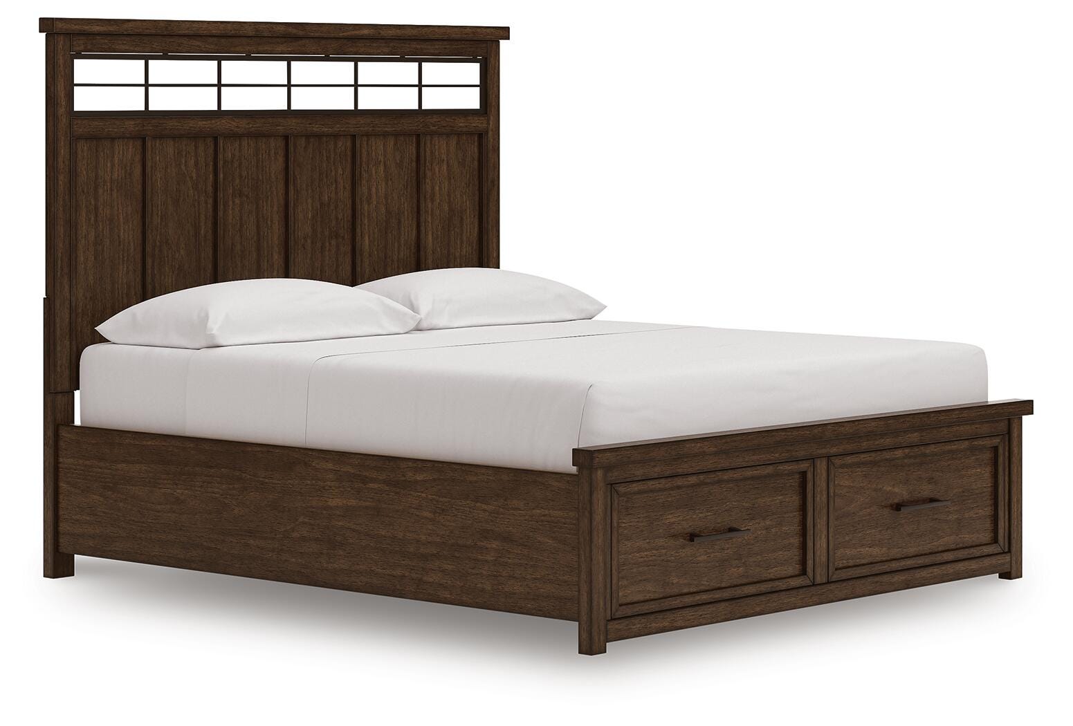 Taffenbrook California King Panel Storage Bed - Light Brown (1)