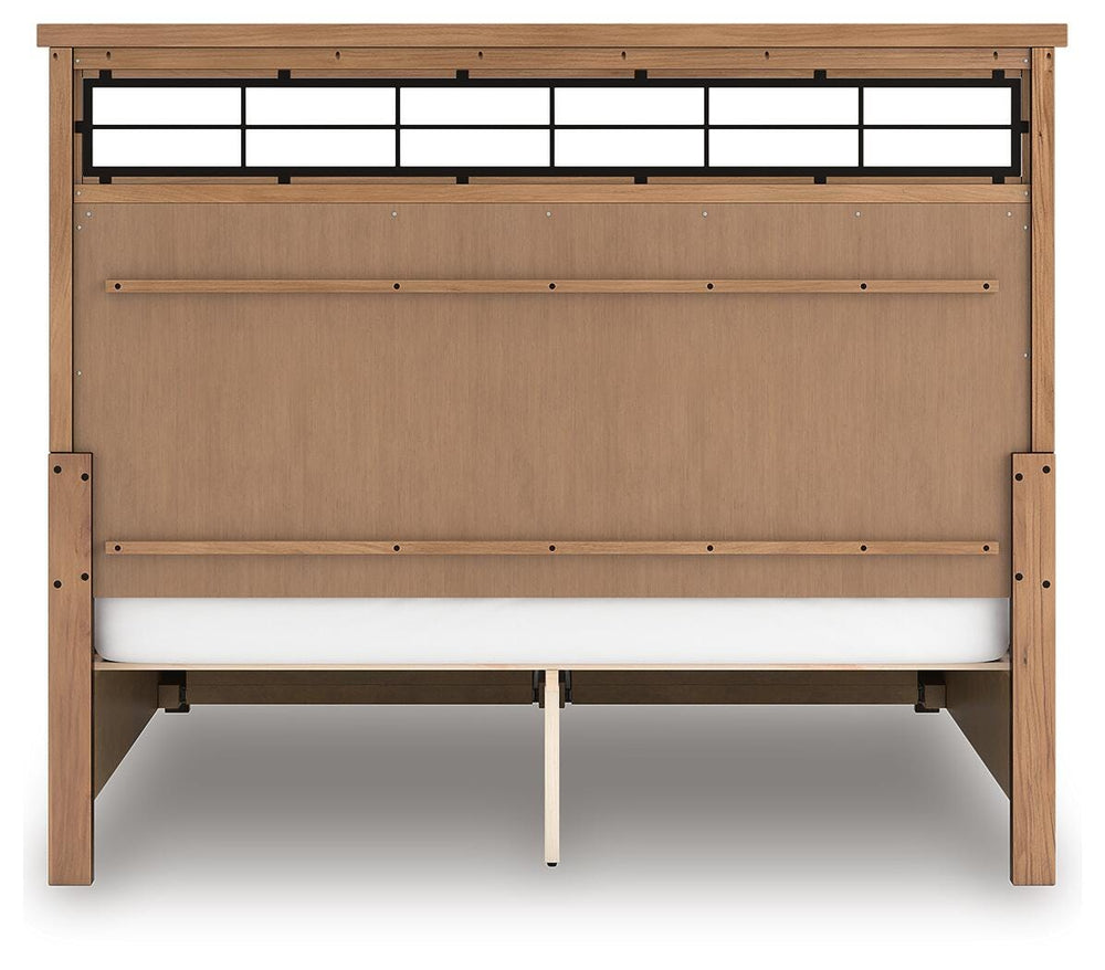 Taffenbrook California King Panel Storage Bed - Light Brown (8)