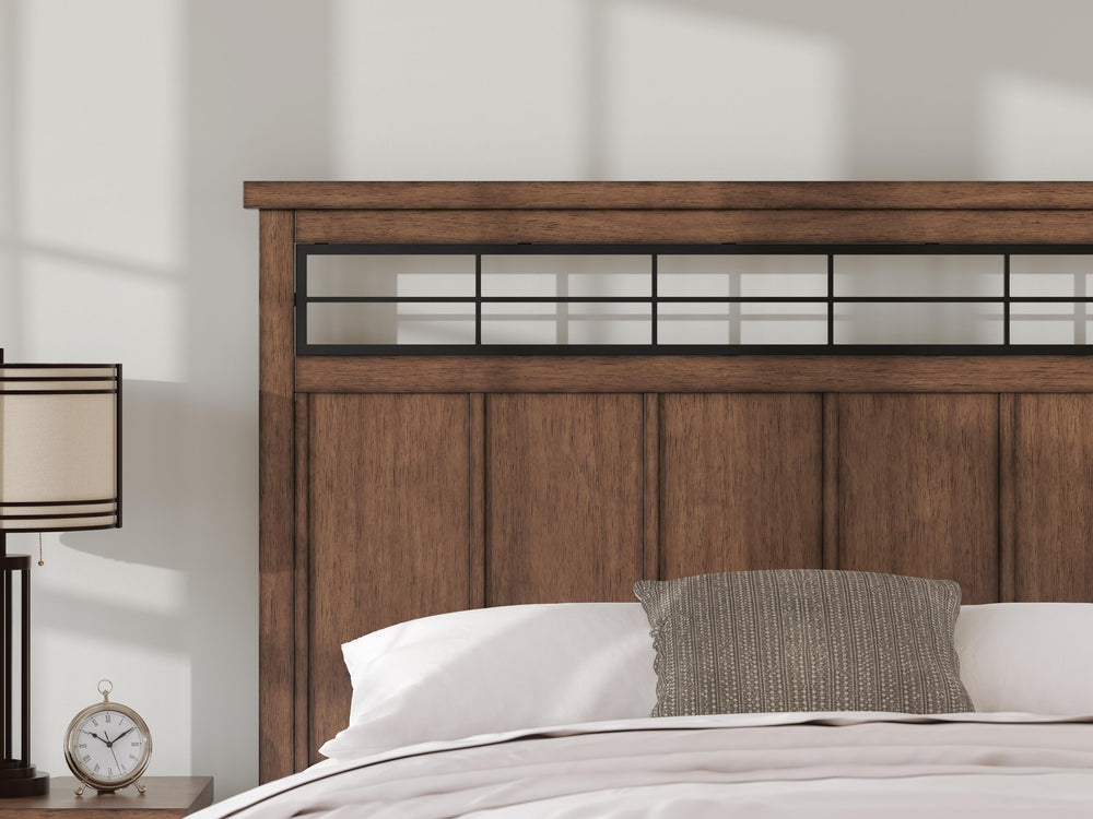 Taffenbrook California King Panel Storage Bed - Light Brown (10)