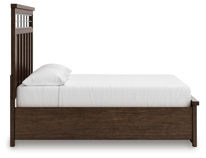 Taffenbrook California King Panel Storage Bed - Light Brown (7)