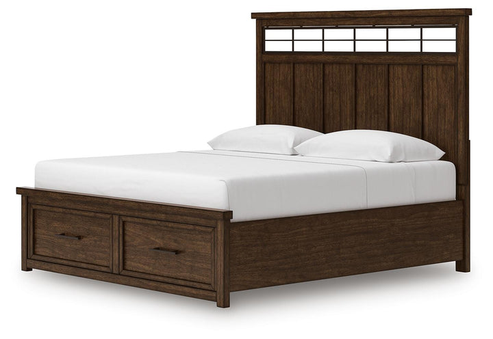 Taffenbrook King Panel Storage Bed - Light Brown (6)