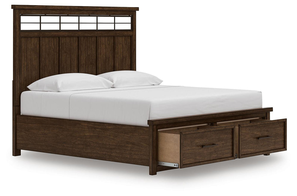 Taffenbrook King Panel Storage Bed - Light Brown (3)