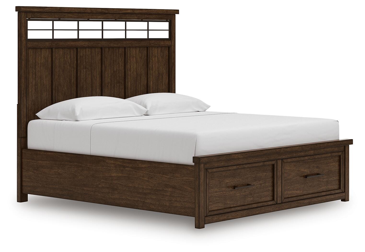 Taffenbrook King Panel Storage Bed - Light Brown (1)
