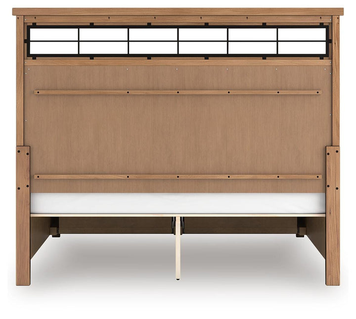 Taffenbrook King Panel Storage Bed - Light Brown (8)