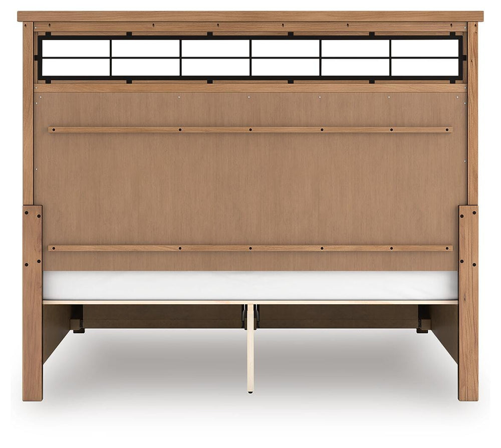 Taffenbrook King Panel Storage Bed - Light Brown (8)