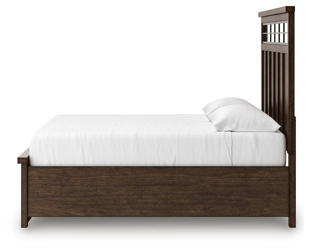 Taffenbrook King Panel Storage Bed - Light Brown (9)