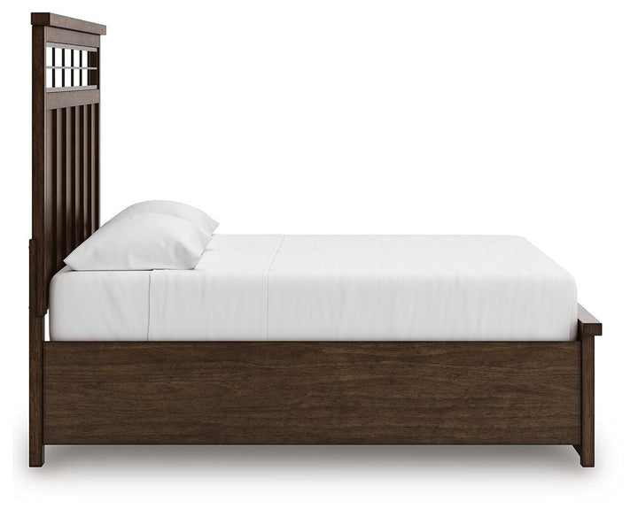 Taffenbrook King Panel Storage Bed - Light Brown (7)