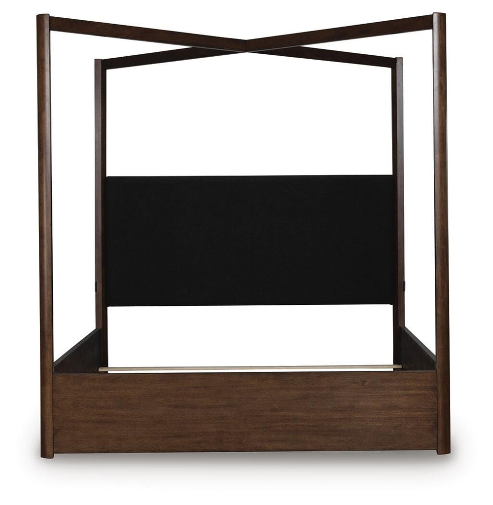 Dilenno California King Canopy Bed - Dark Brown (3)