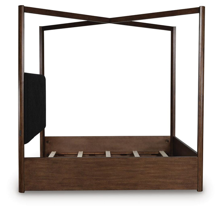 Dilenno King Canopy Bed - Dark Brown (6)