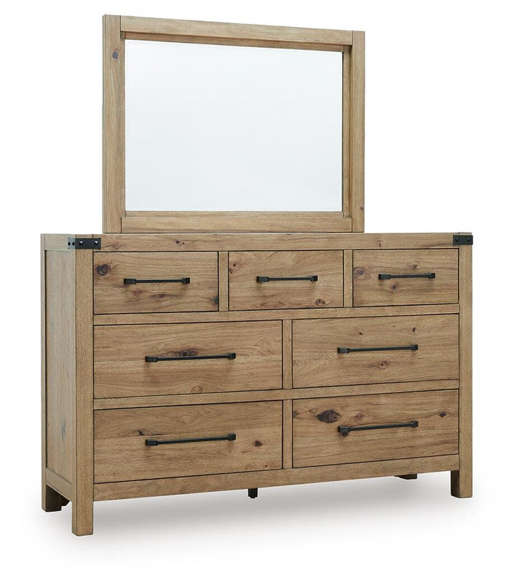 Ridgester Queen Panel Bed, Dresser and Mirror (3)