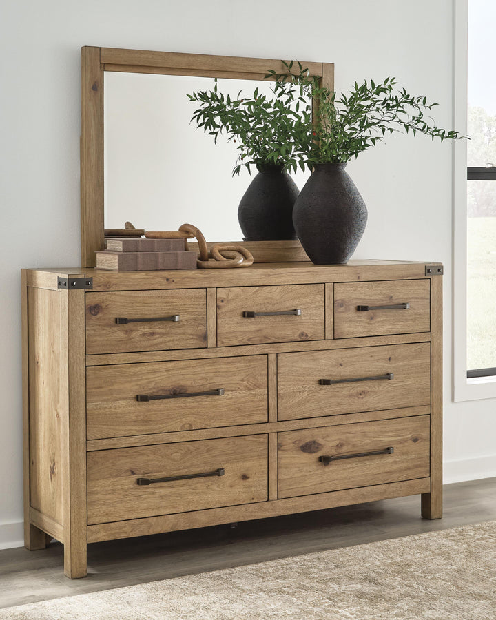 Ridgester Queen Panel Bed, Dresser and Mirror (7)
