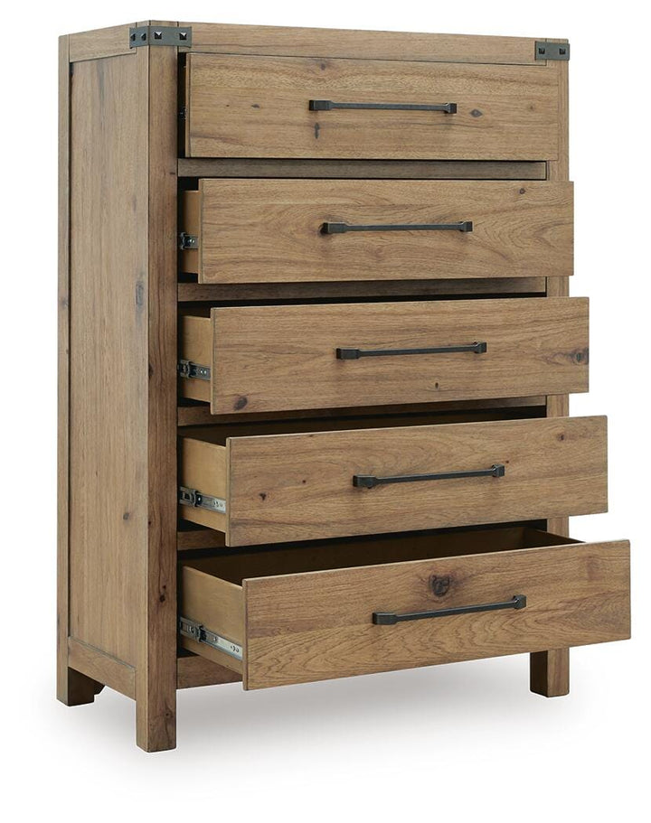 Ridgester Chest of Drawers - Light Brown (3)