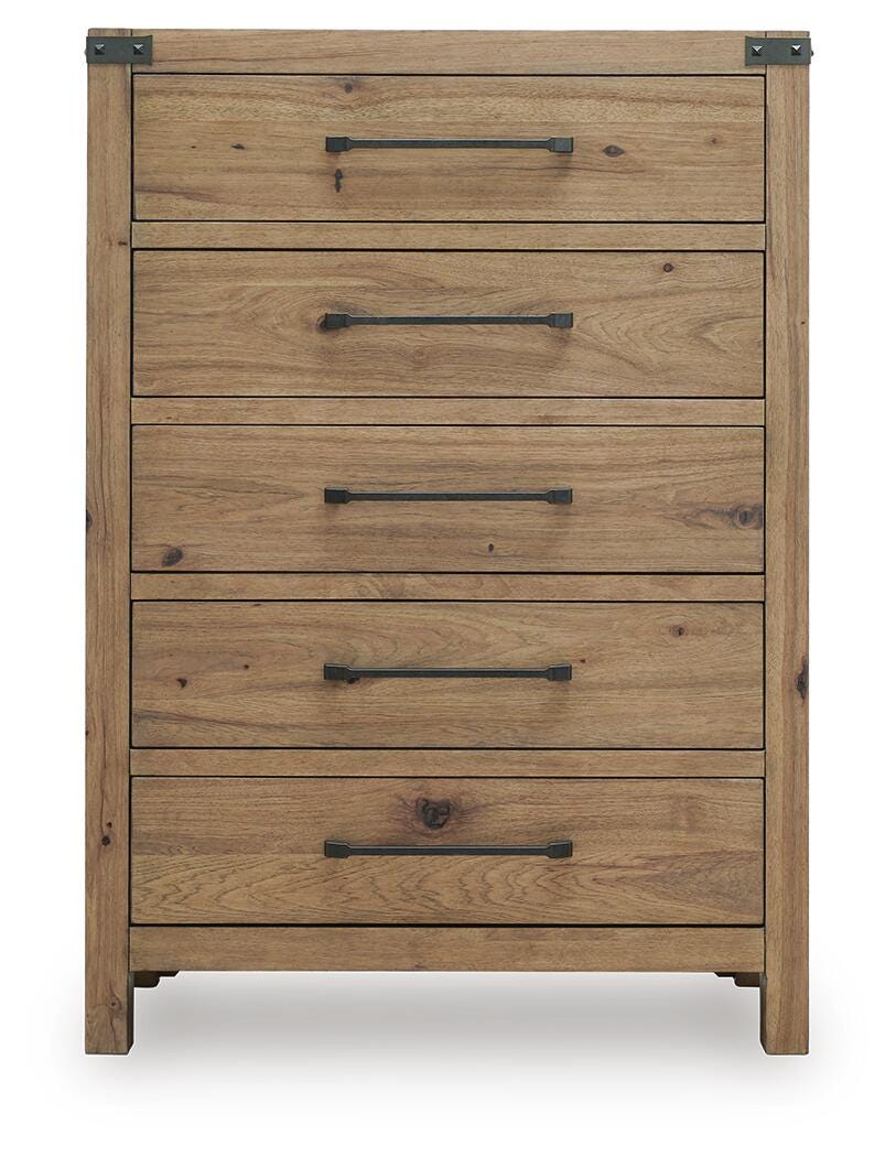 Ridgester Chest of Drawers - Light Brown (4)