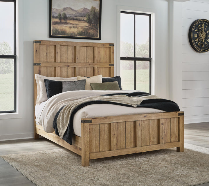 Ridgester Queen Panel Bed, Dresser and Mirror (8)