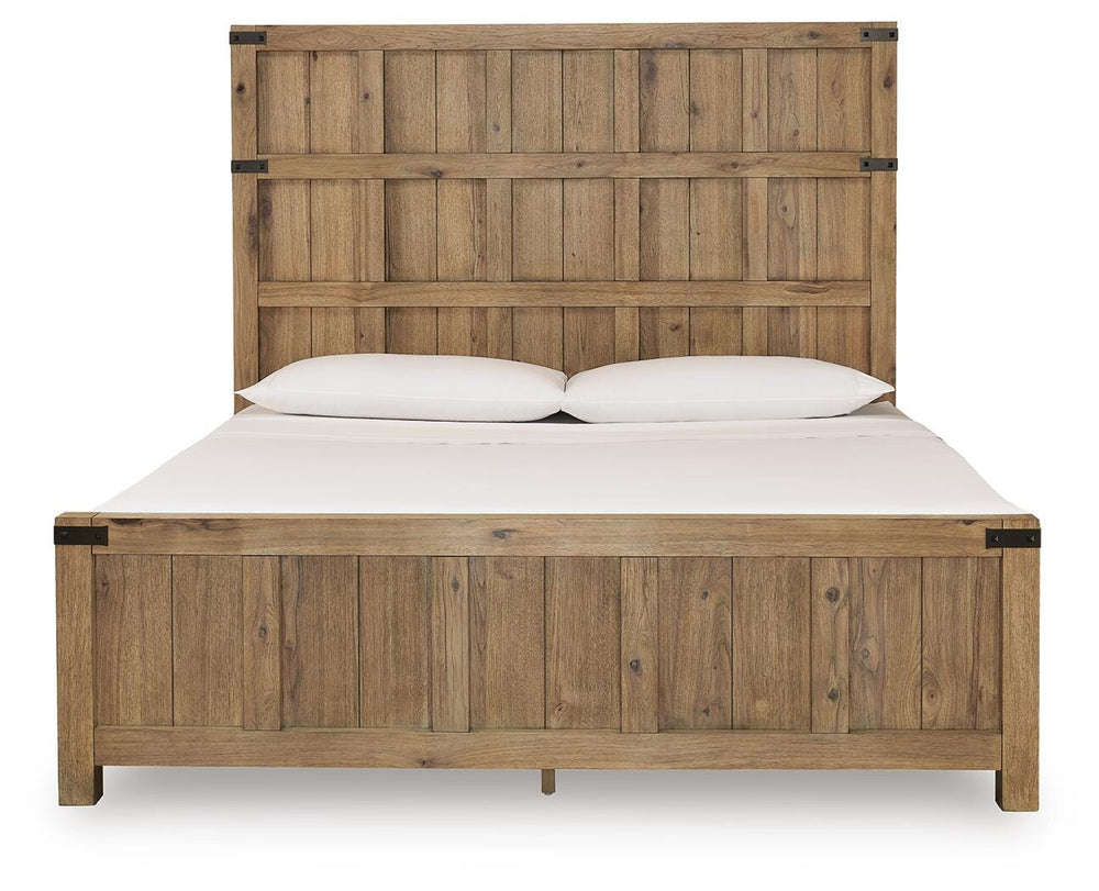 Ridgester King Panel Bed - Light Brown (4)