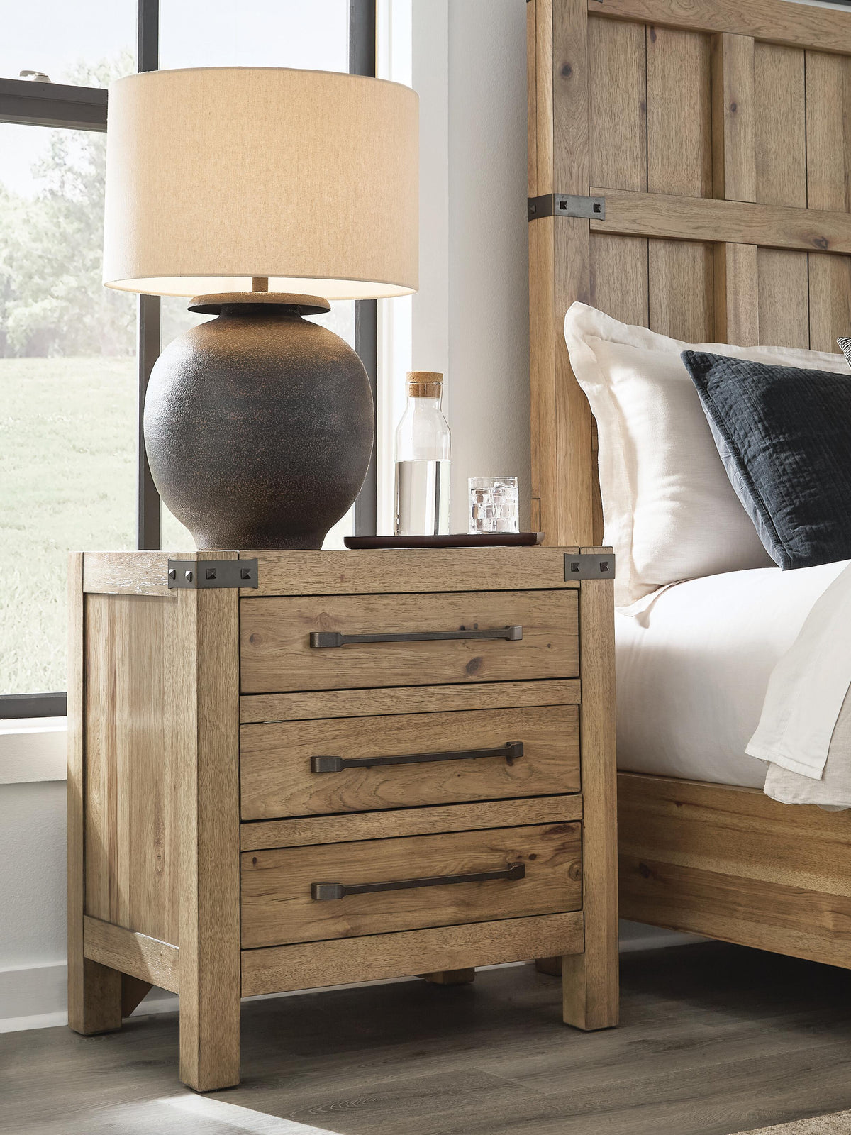 Ridgester Nightstand - Light Brown (2)