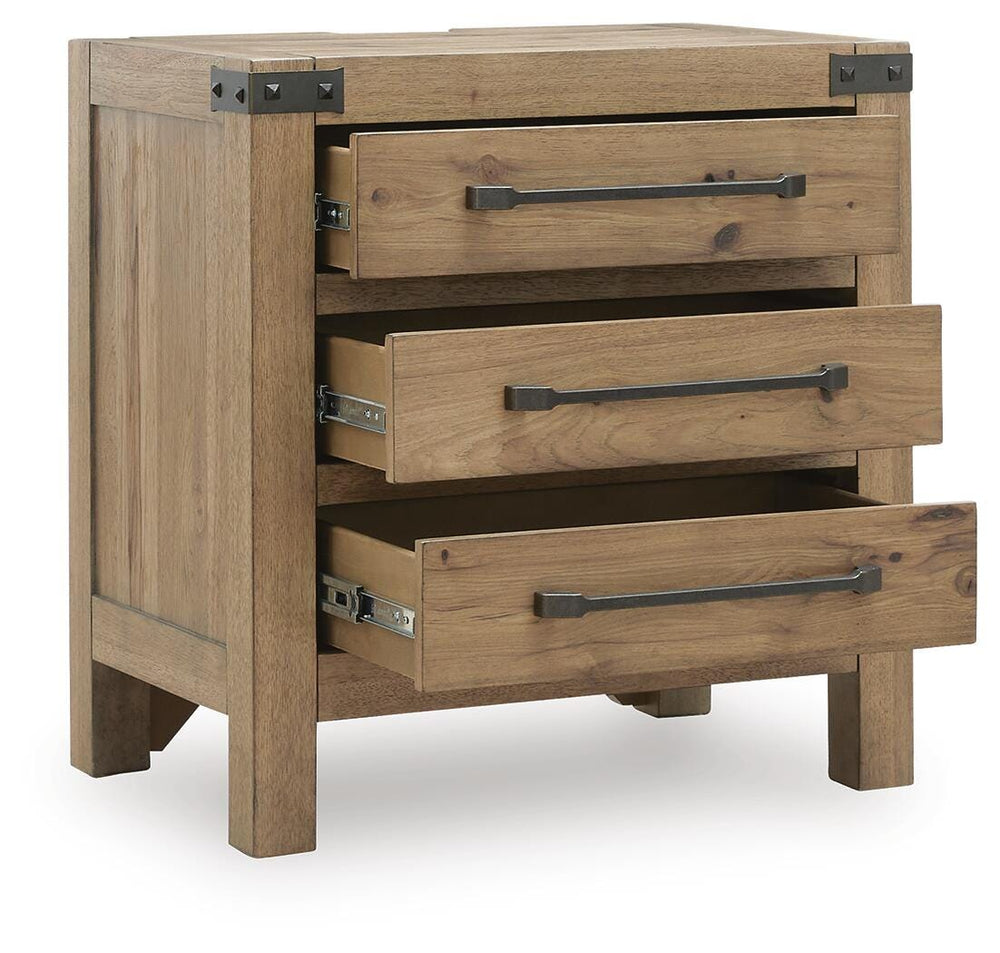Ridgester Nightstand - Light Brown (3)