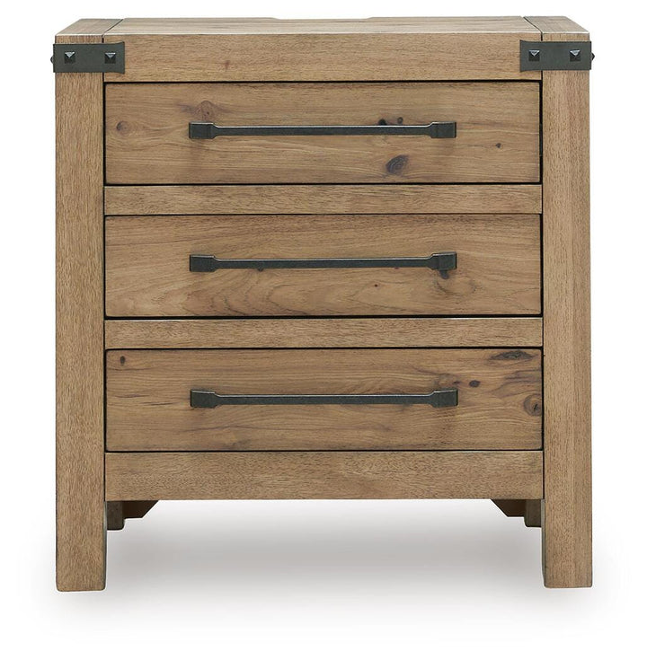 Ridgester Nightstand - Light Brown (4)