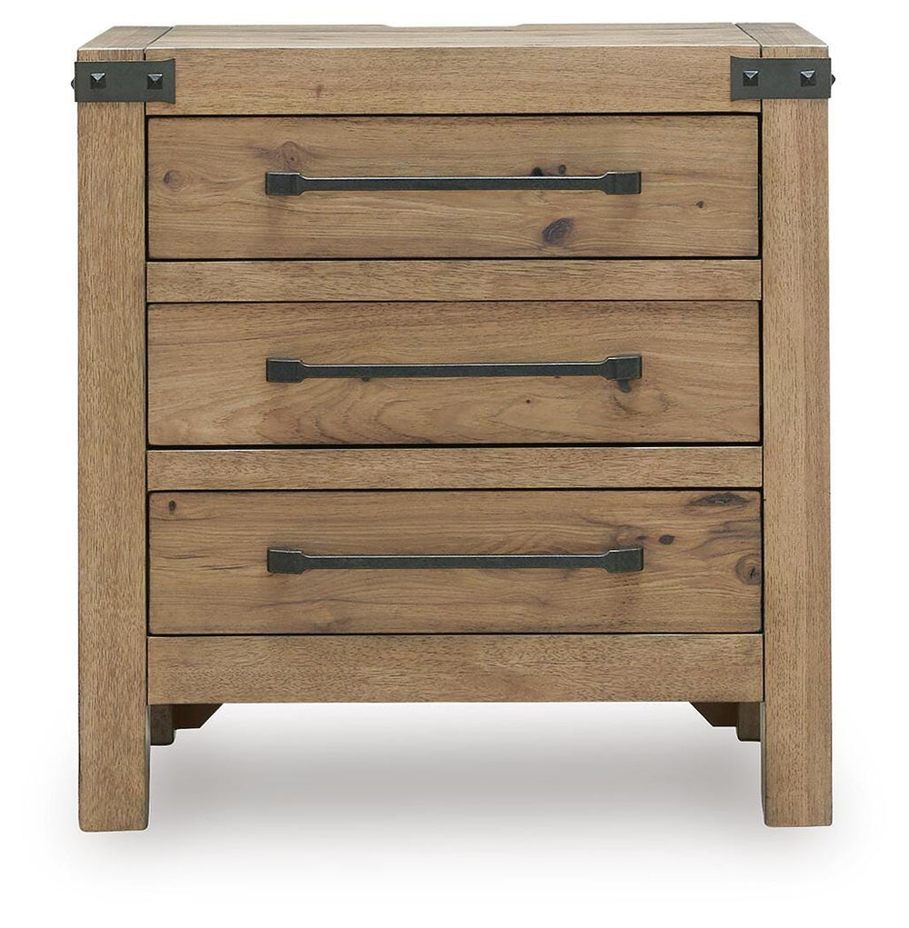 Ridgester Nightstand - Light Brown (4)