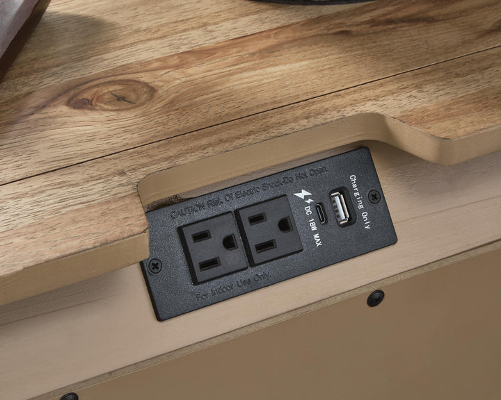 Ridgester Nightstand - Light Brown (6)