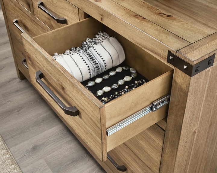 Ridgester Dresser - Light Brown (6)