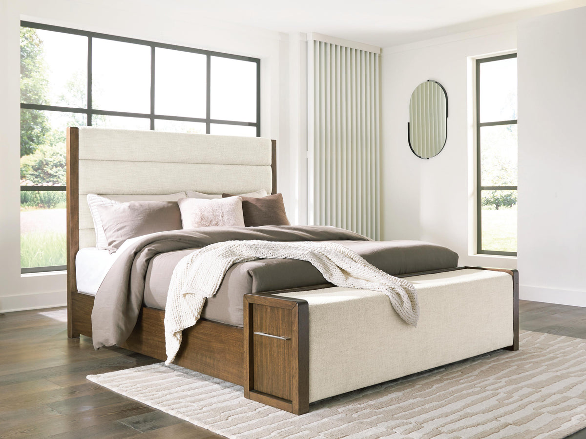 Marxmore Queen Upholstered Storage Bed - Brown (2)