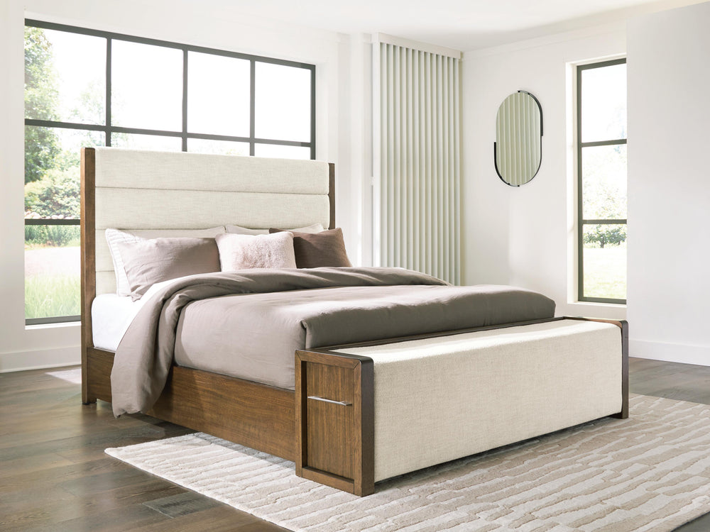 Marxmore Queen Upholstered Storage Bed - Brown (7)